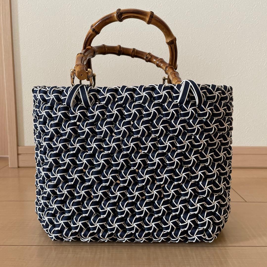 とわ　花結び編みバッグ　2個セット