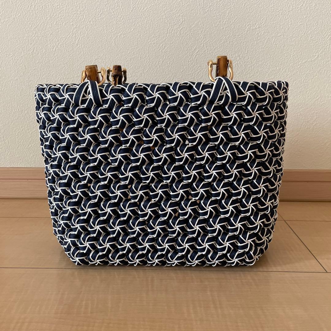 とわ　花結び編みバッグ　2個セット