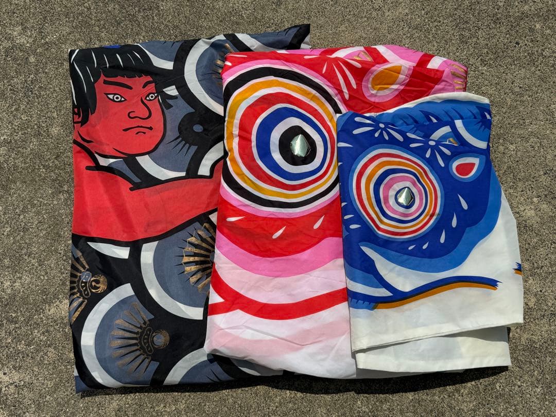 中古 鯉のぼり ⑥ 5m 金太郎 こいのぼり 3色 こどもの日 節句 (訳あり)