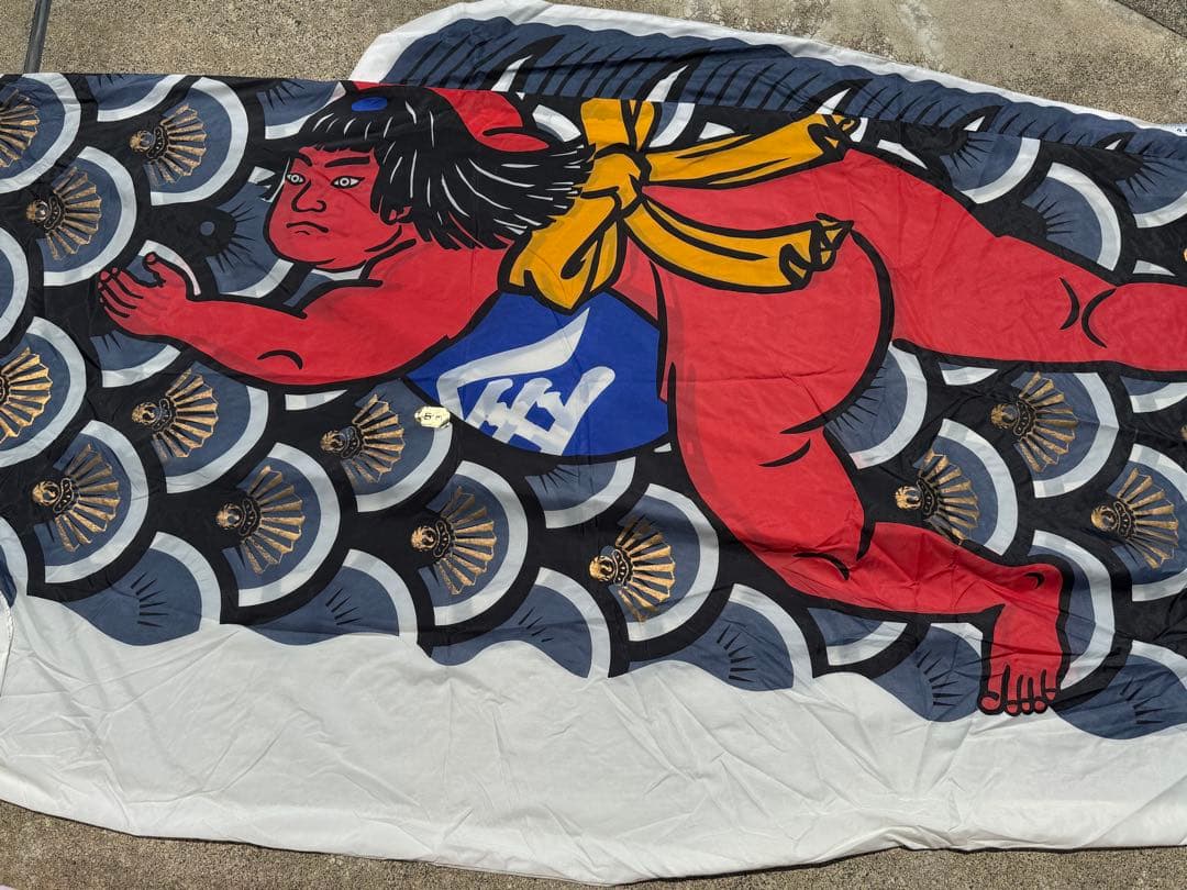 中古 鯉のぼり ⑥ 5m 金太郎 こいのぼり 3色 こどもの日 節句 (訳あり)