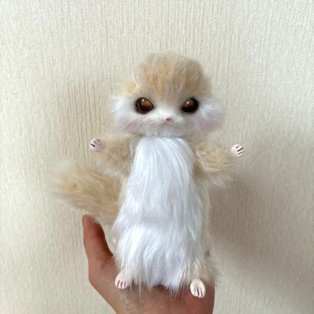 モモンガ　アートドール 幻獣 ハンドメイド 一点物 ぬいぐるみ　リス　小動物