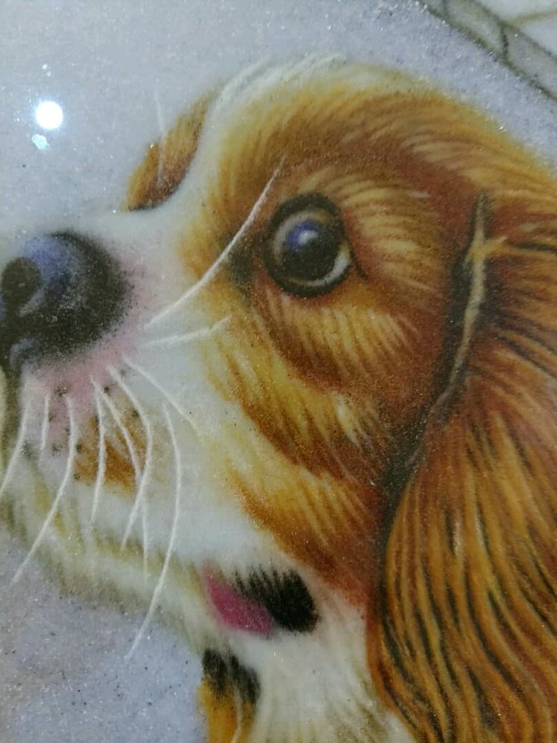 宝石画　ジュエリーペイント　可愛いワンちゃん（犬）