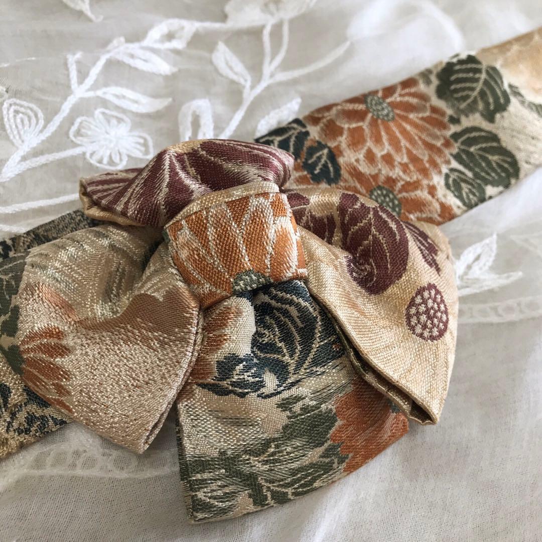 ＊ 市松人形 10号 アンティーク 刺繍 着物 帯 袷 ＊ 大正