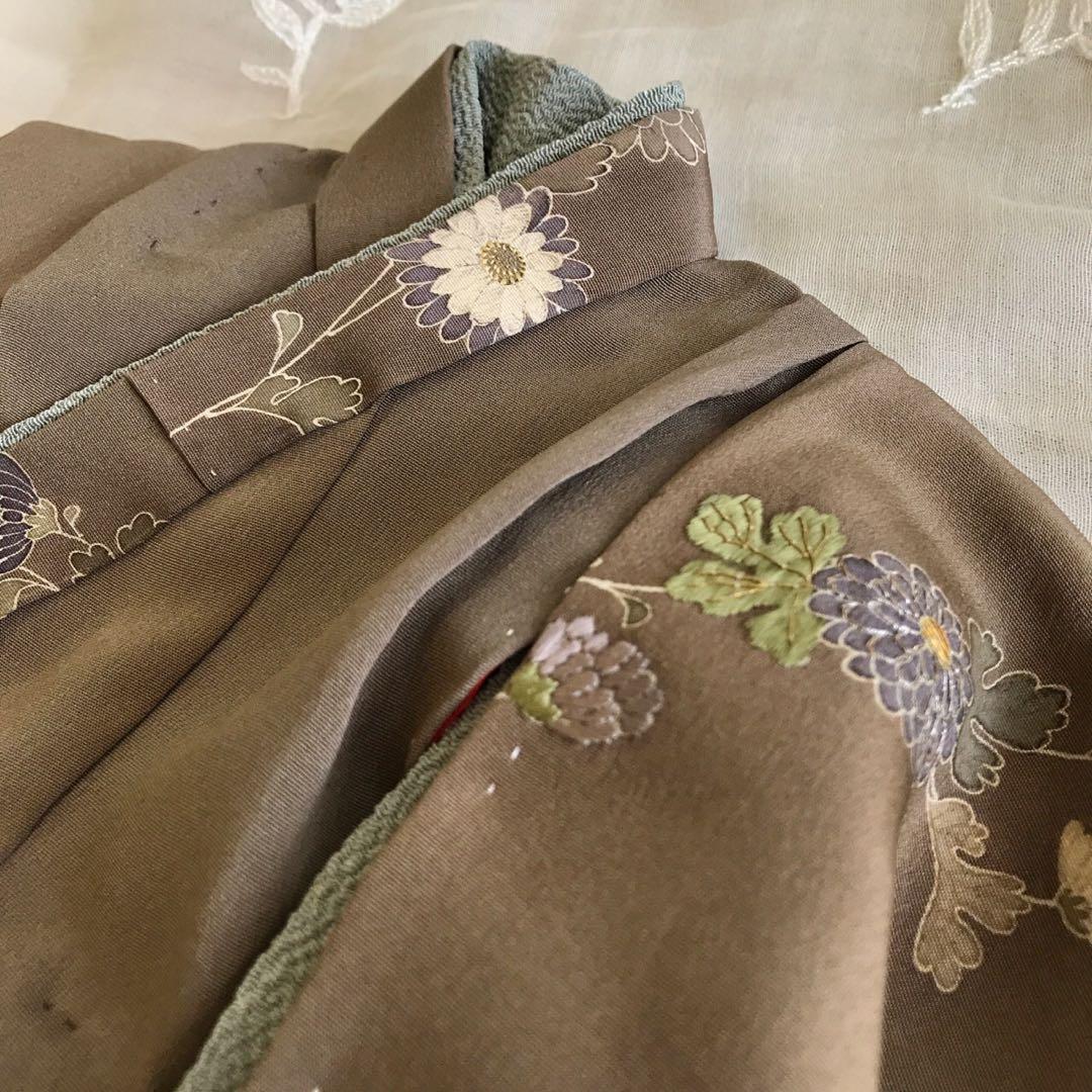 ＊ 市松人形 10号 アンティーク 刺繍 着物 帯 袷 ＊ 大正