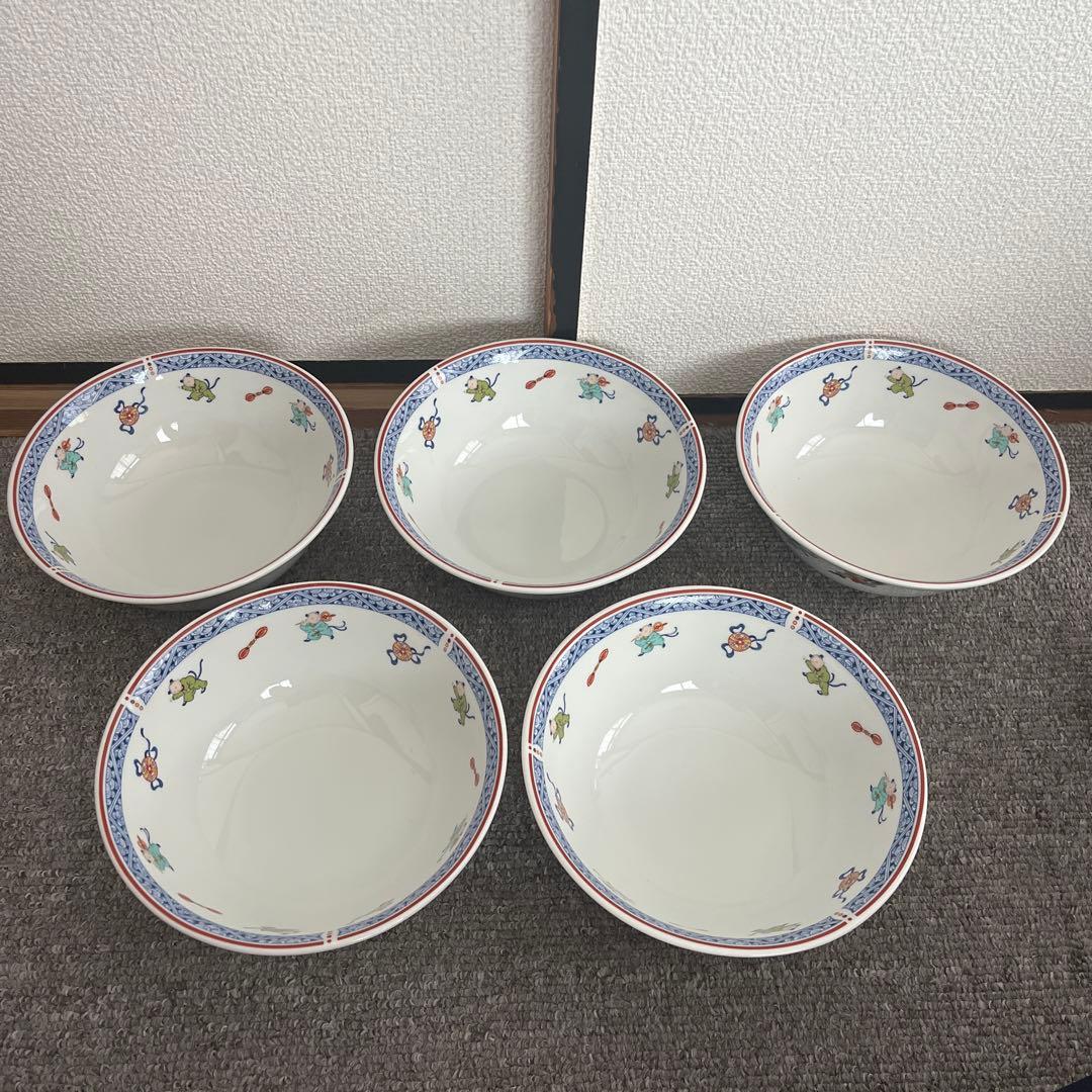 ナルミ/中華皿/唐子/ラーメン鉢/八角皿10点セット