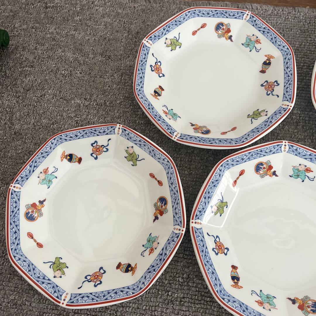 ナルミ/中華皿/唐子/ラーメン鉢/八角皿10点セット