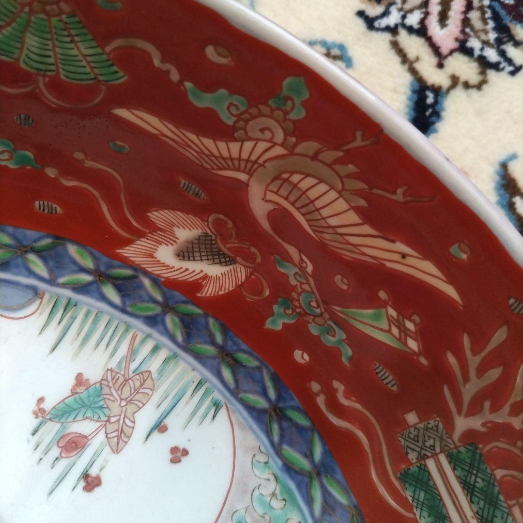 ★ 時代 色絵 三組 鉢 骨董 江戸 アンティーク 雪輪 古伊万里 大聖寺伊万里