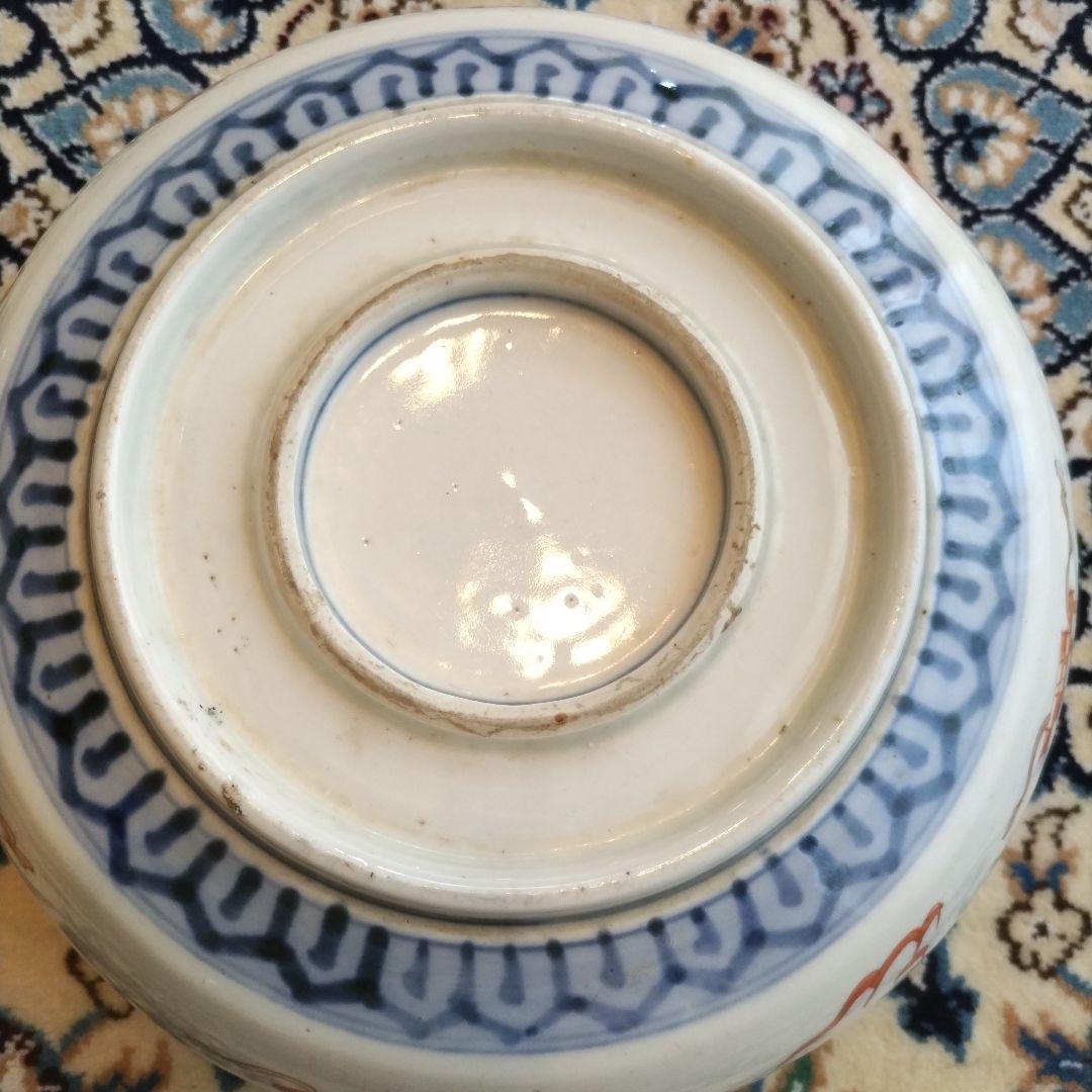 ★ 時代 色絵 三組 鉢 骨董 江戸 アンティーク 雪輪 古伊万里 大聖寺伊万里