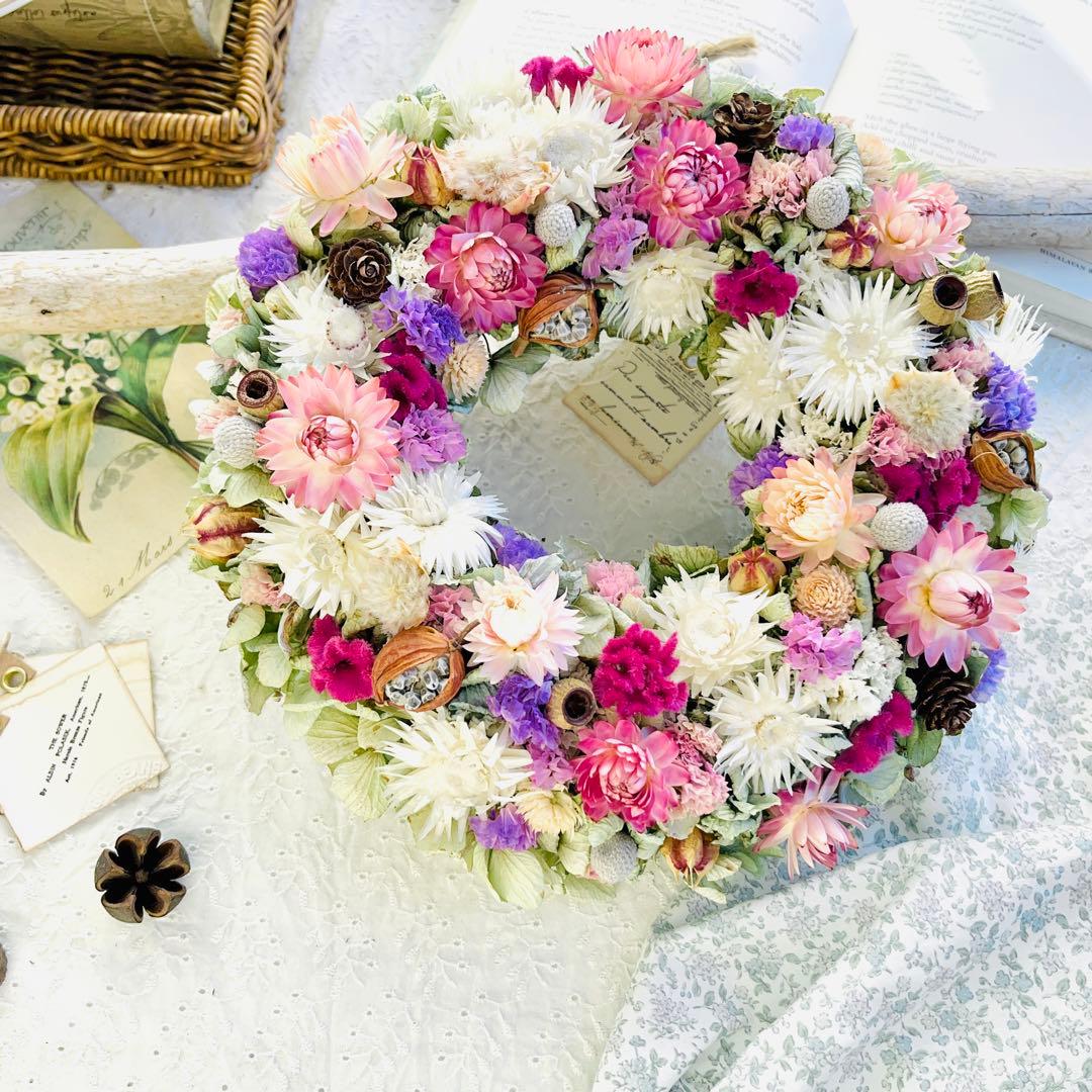 ドライフラワーリース