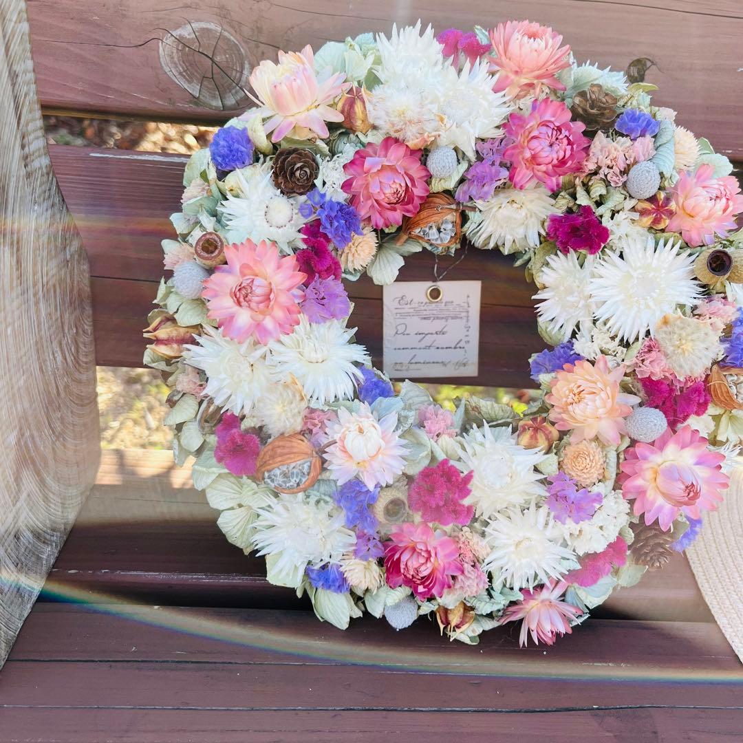 ドライフラワーリース