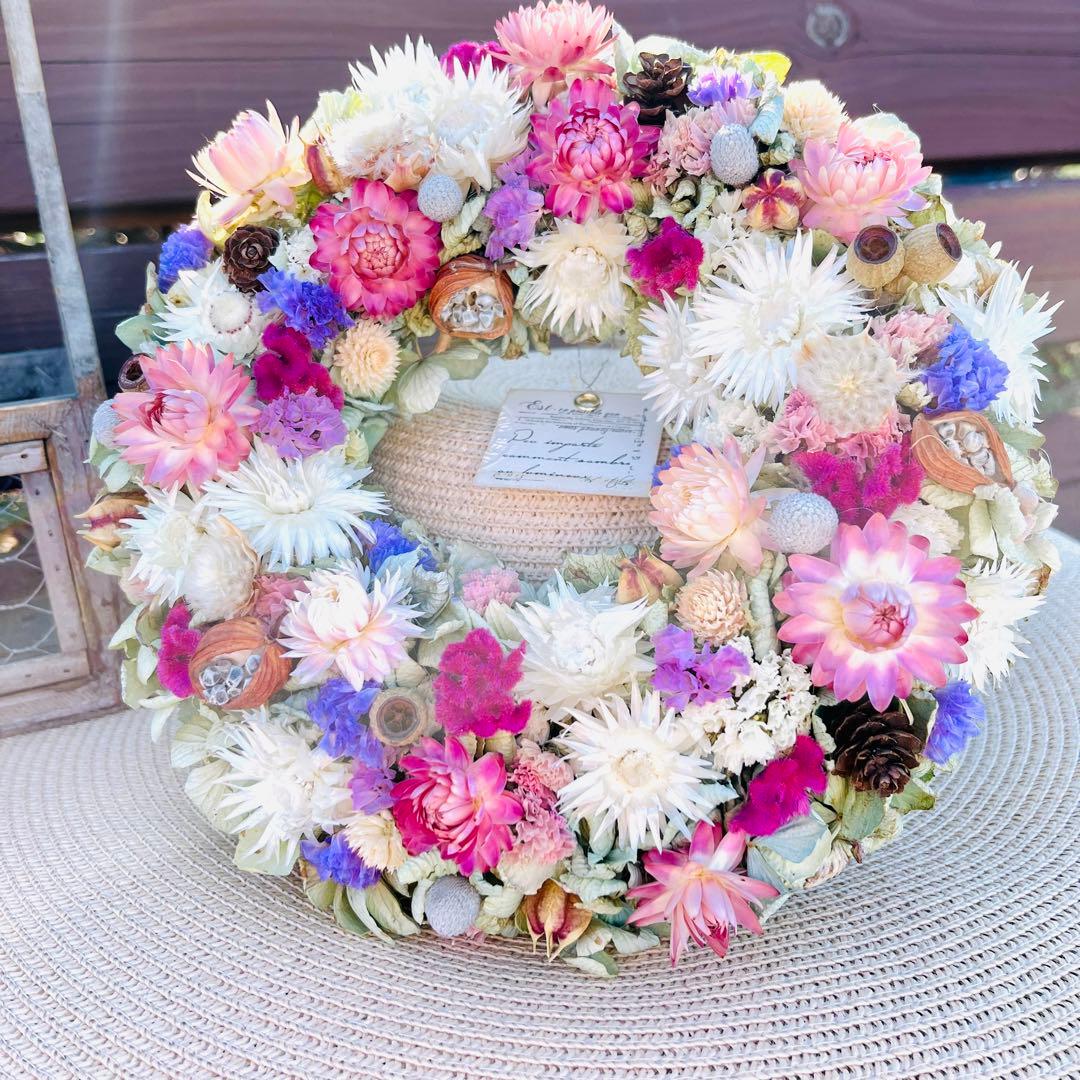 ドライフラワーリース