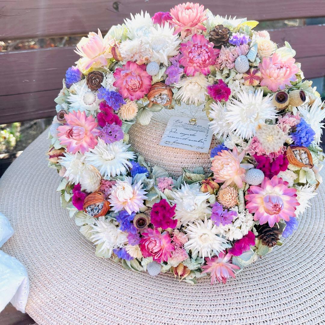 ドライフラワーリース