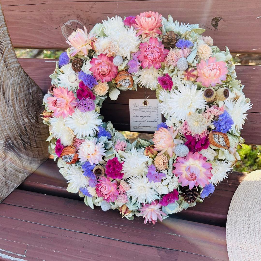 ドライフラワーリース