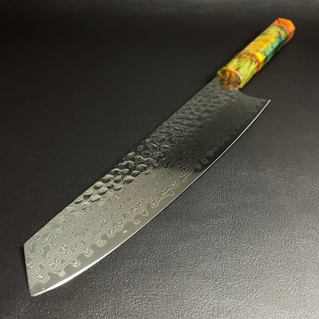 ダマスカス 67層 VG10 切付型包丁 210mm 鎚目 ステンレス 料理包丁
