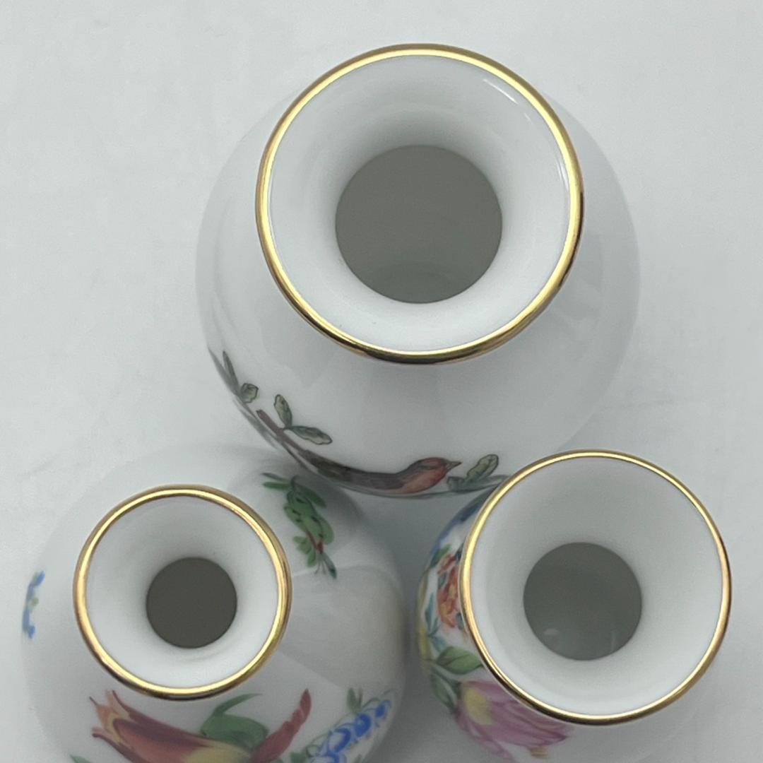 ◇14758　未使用品　HEREND　ヘレンド　ミニチュアベース セット