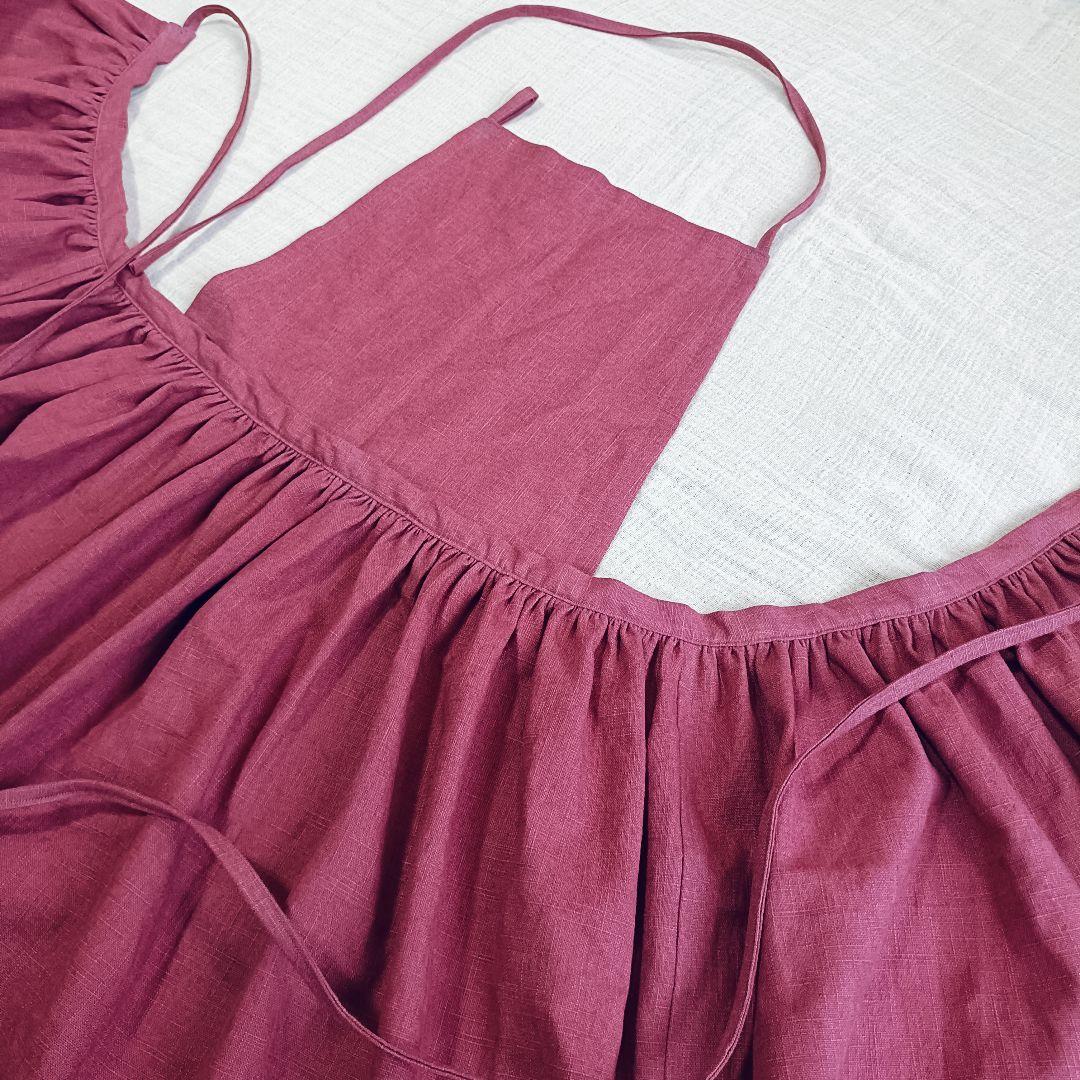 3wayエプロン◯リネン▲ローズ