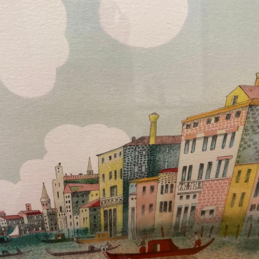 最終値下げIsabel Baillenの美しいイタリアベニスの風景 リトグラフ