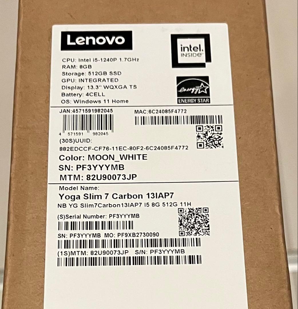 Yoga Slim 770i Carbon 13.3型 第12世代Core i5
