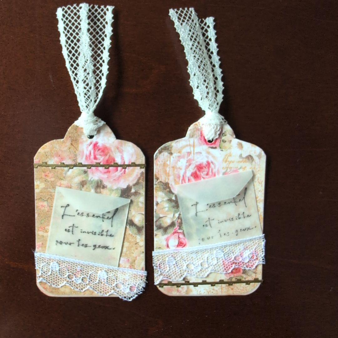 紙タグ〜薔薇とグラシン封筒〜