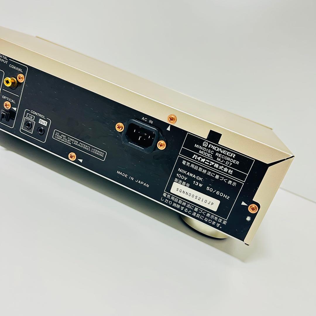 【未使用級 動作ok】Pioneer MDレコーダー MJ-D7 リモコン付き