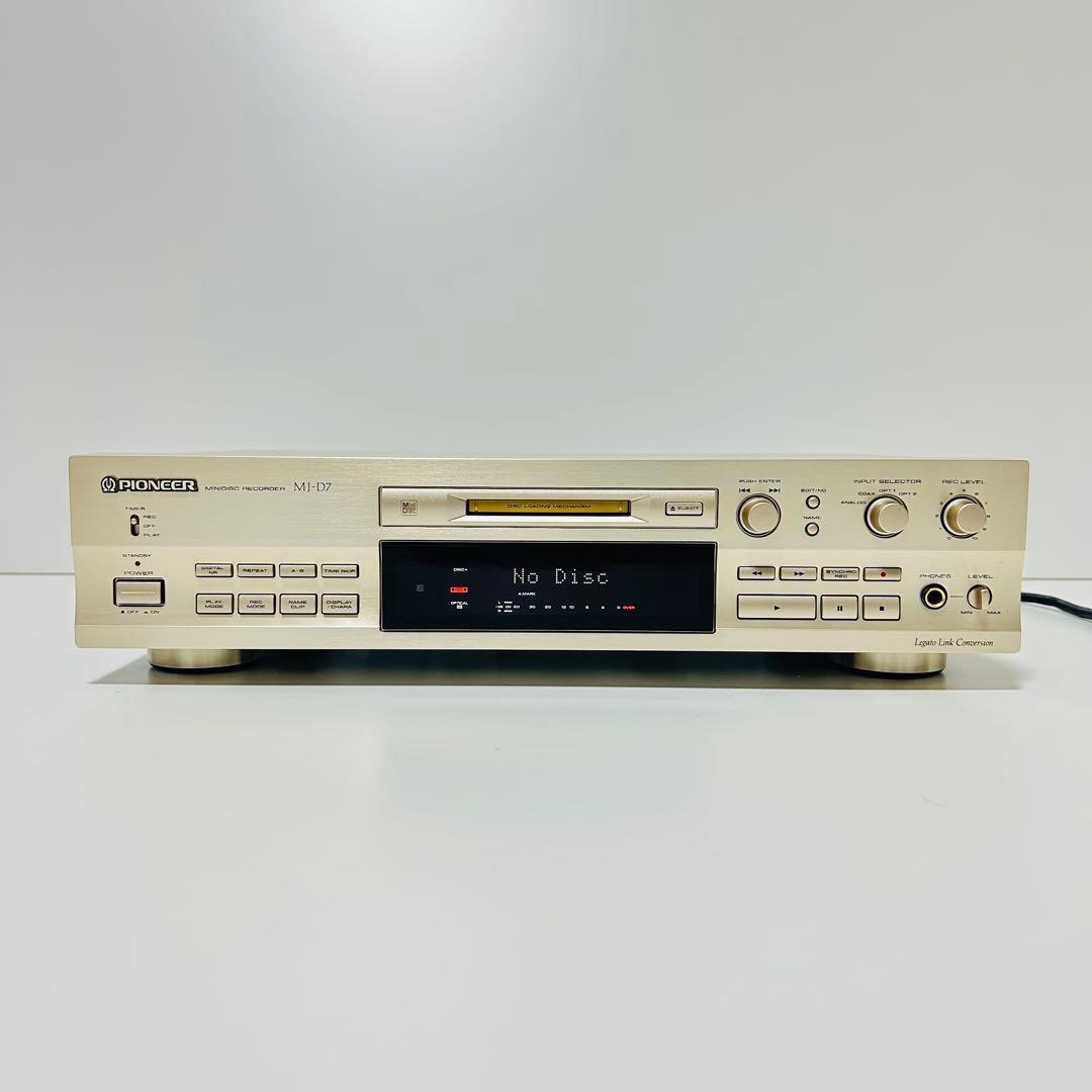 【未使用級 動作ok】Pioneer MDレコーダー MJ-D7 リモコン付き