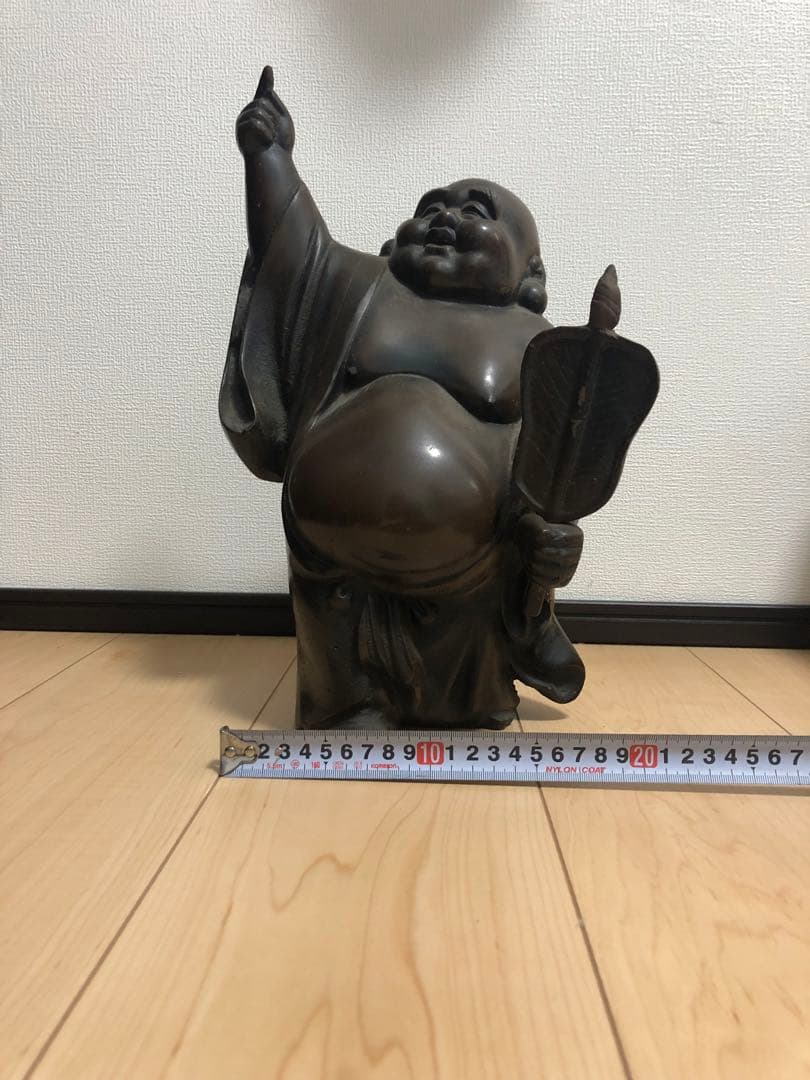 布袋尊七福神縁起物置物金属製宝くじ大黒天