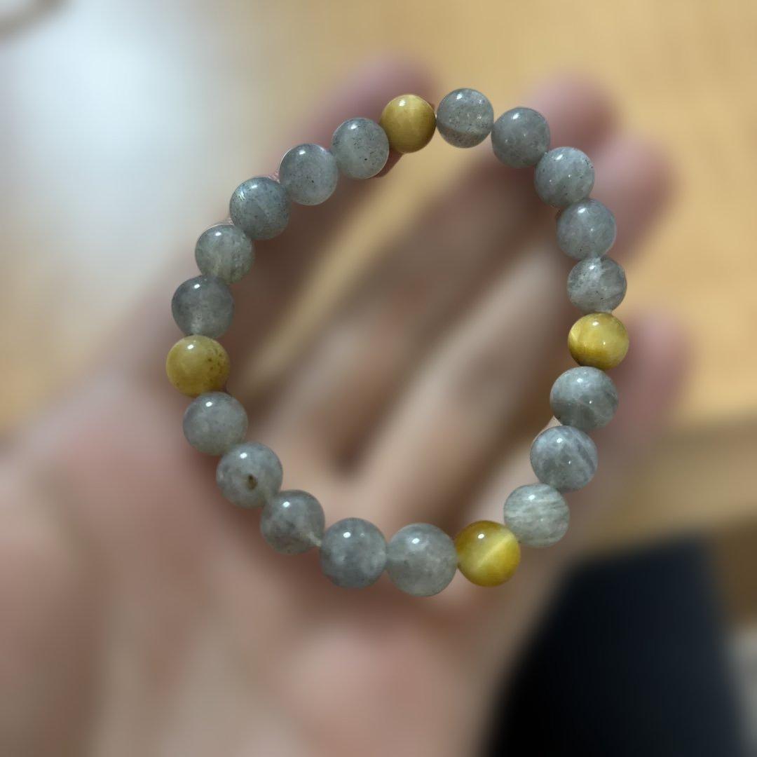 ラブラドライトとゴールドタイガーアイ！綺麗！落ち着き！スーンとくる！