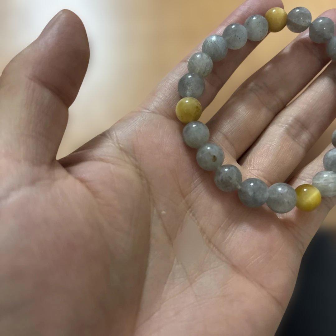 ラブラドライトとゴールドタイガーアイ！綺麗！落ち着き！スーンとくる！