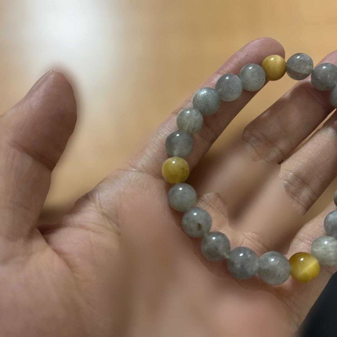 ラブラドライトとゴールドタイガーアイ！綺麗！落ち着き！スーンとくる！