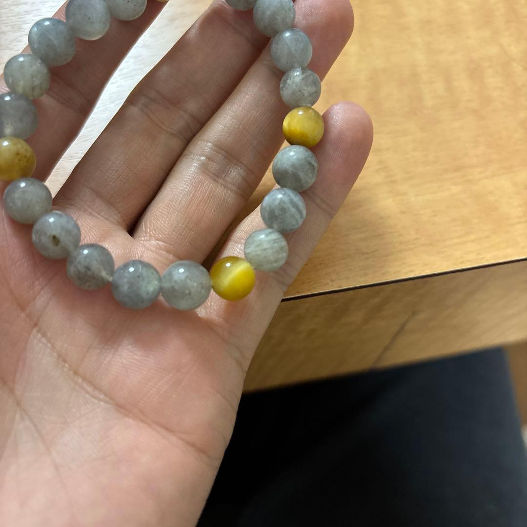 ラブラドライトとゴールドタイガーアイ！綺麗！落ち着き！スーンとくる！