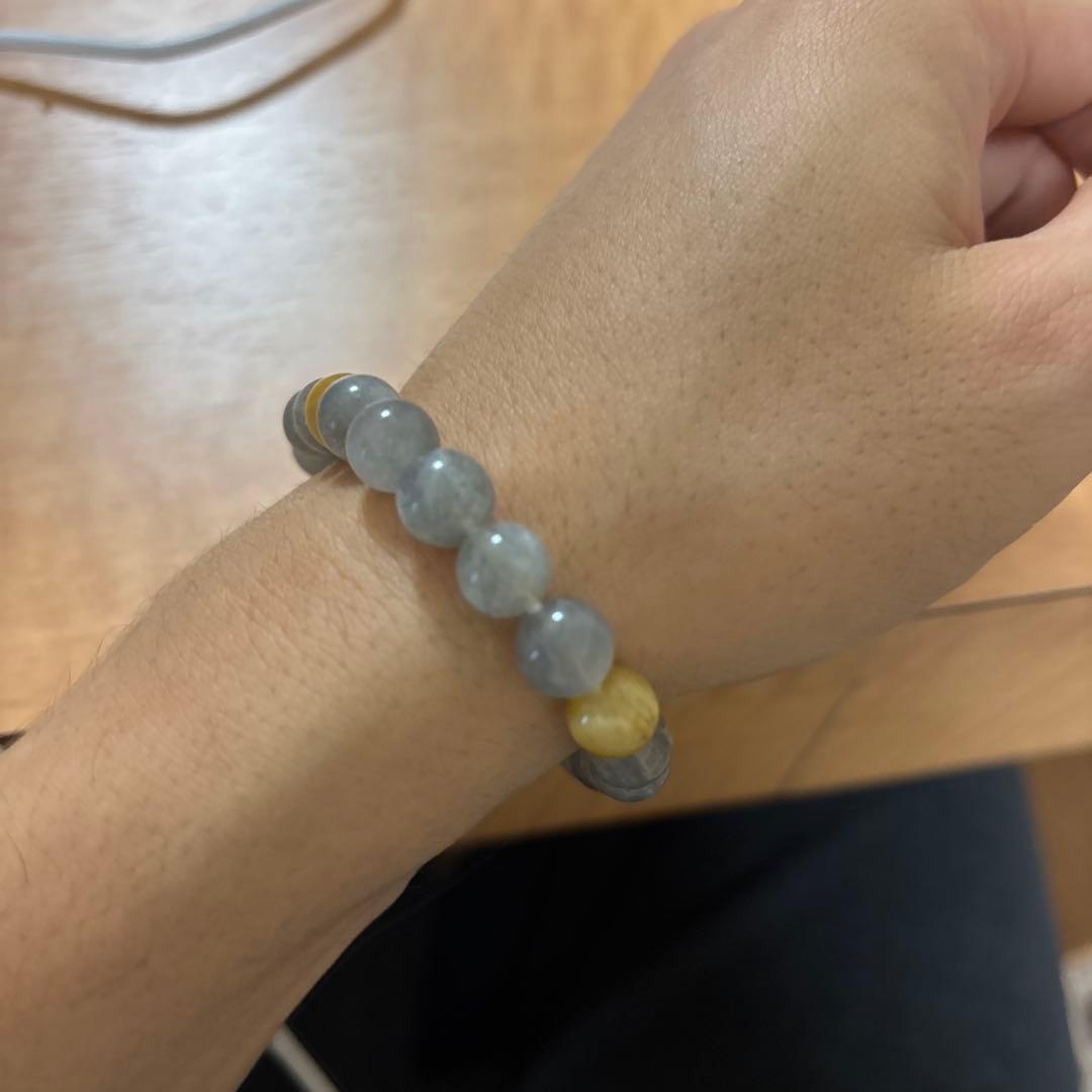 ラブラドライトとゴールドタイガーアイ！綺麗！落ち着き！スーンとくる！