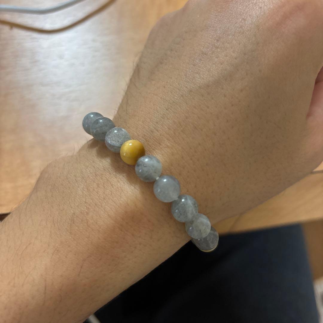 ラブラドライトとゴールドタイガーアイ！綺麗！落ち着き！スーンとくる！