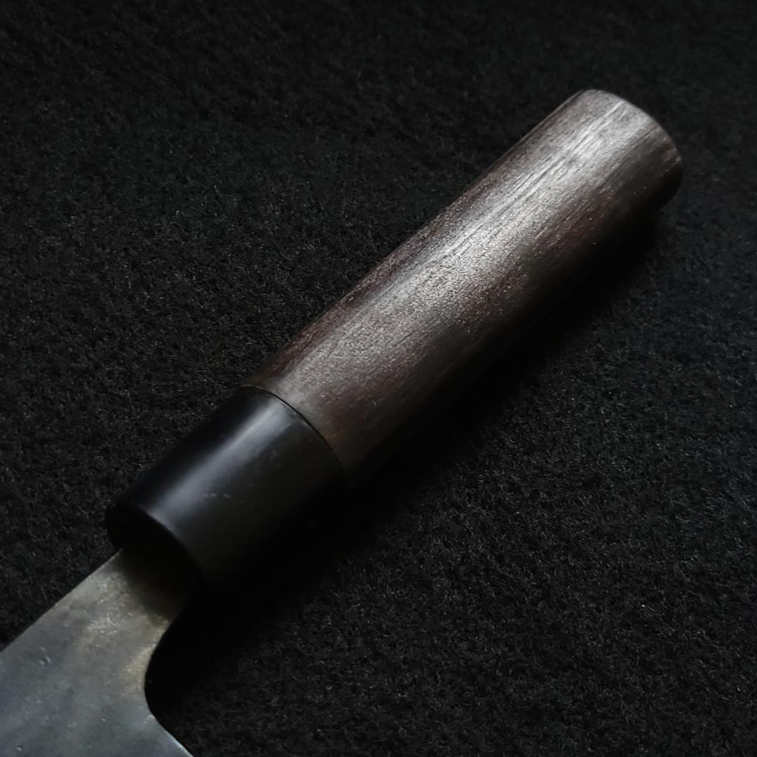 白紙1号 黒打 万能包丁 180㎜ #8101 焼柄 月光作 手作り