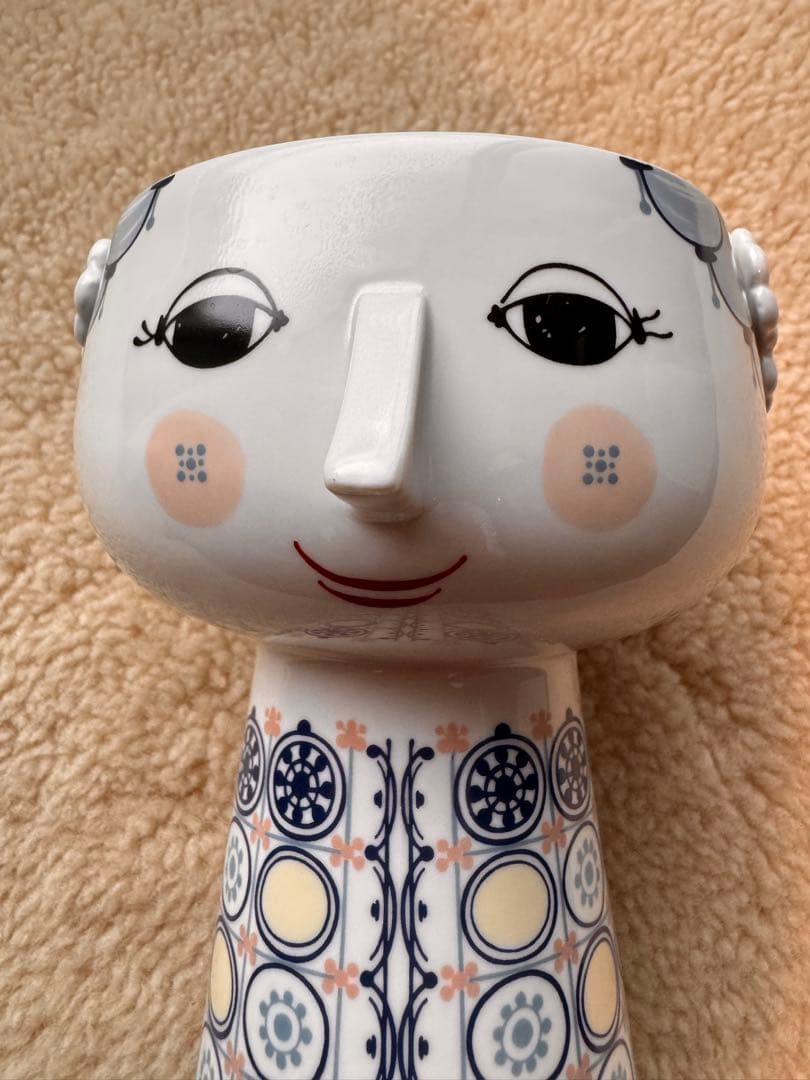 【美品】ビヨン・ヴィンブラッド エヴァ フラワーベース ブルー