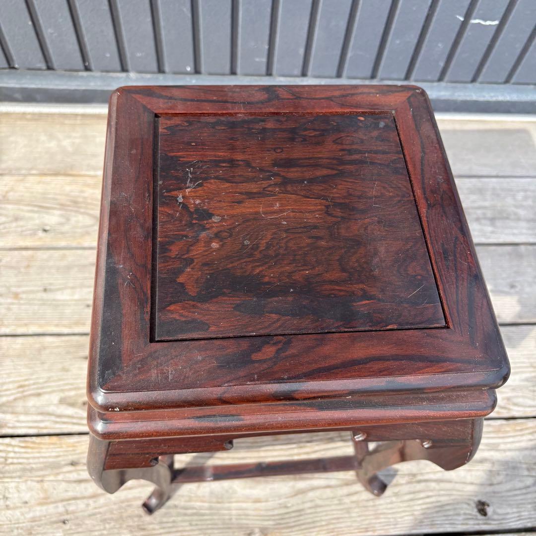 唐木 花台 香炉台 盆栽台 飾り台 サイドテーブル 紫檀 木製 古道具 古家具