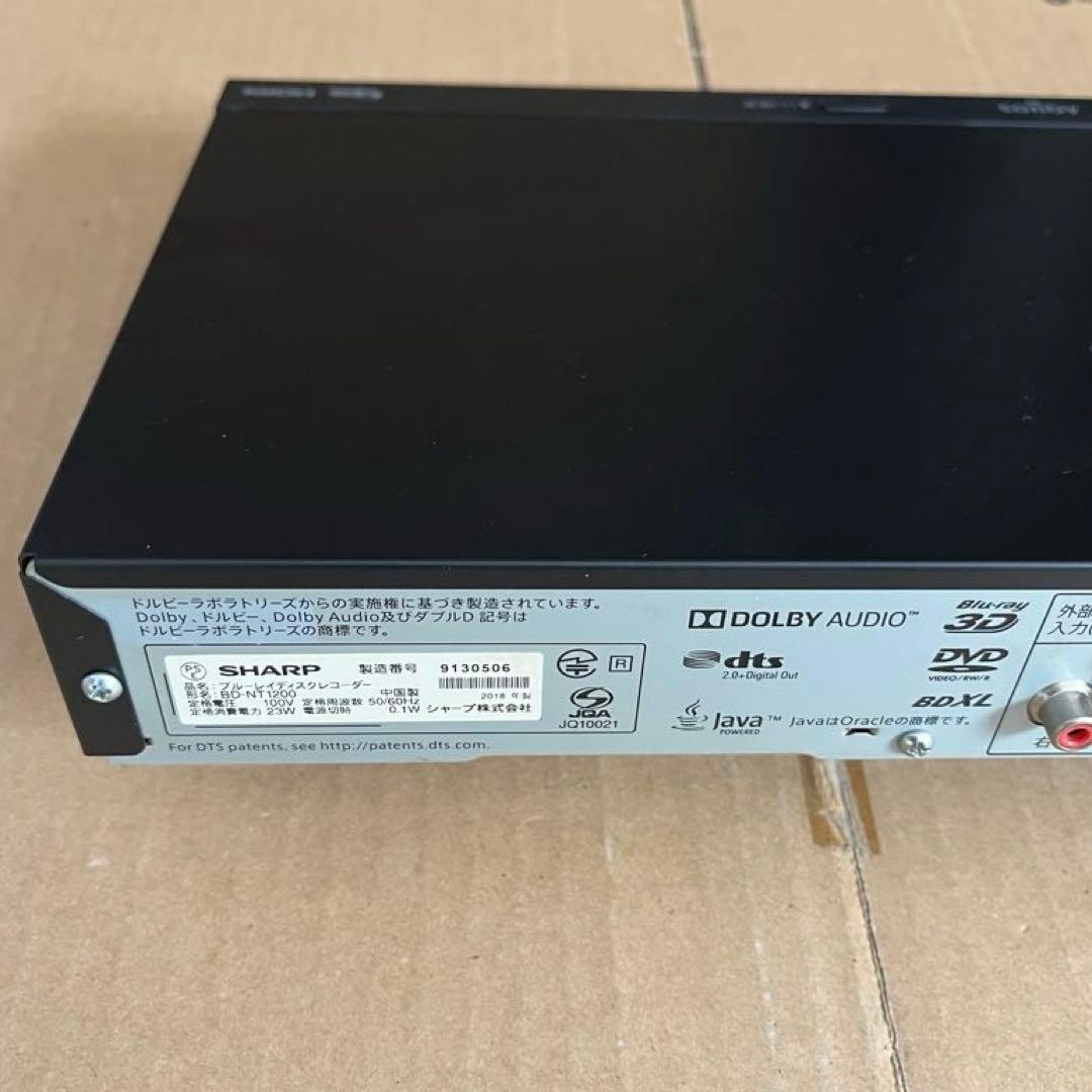 SHARP AQUOS BD-NT1200 ブルーレイレコーダ HDD1TB