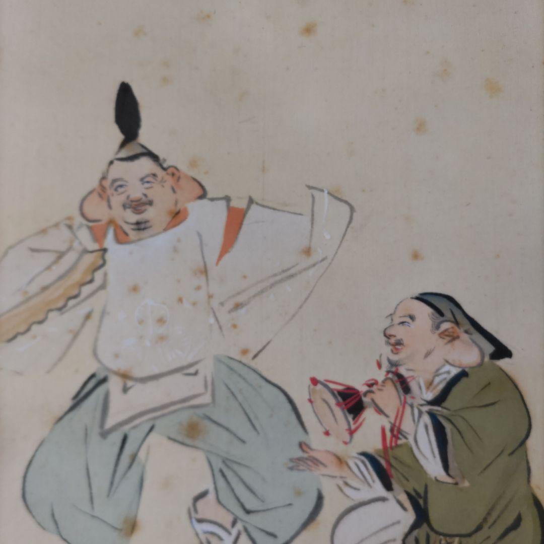 恵比寿大黒萬歳　小山栄逹掛軸　Y103