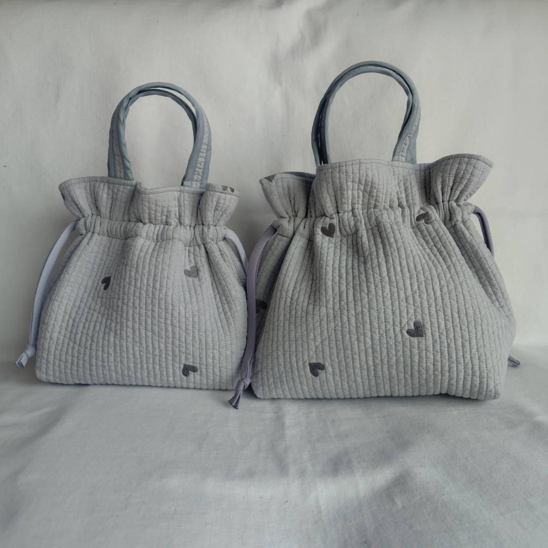 外ポケット 底板ヌビ ショルダー☆ボンボンバッグ☆ ブラック ヌビ 巾着