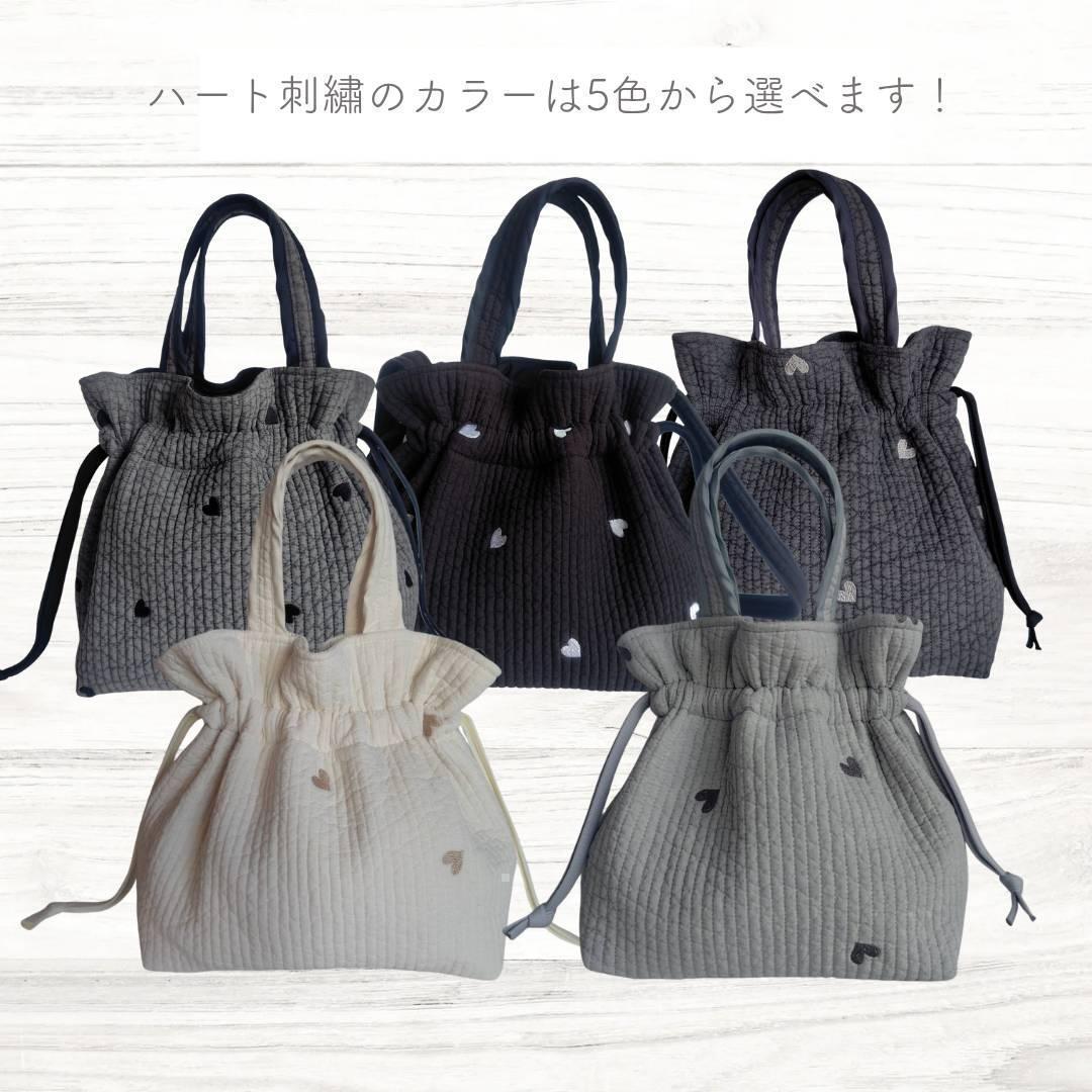 外ポケット 底板ヌビ ショルダー☆ボンボンバッグ☆ ブラック ヌビ 巾着