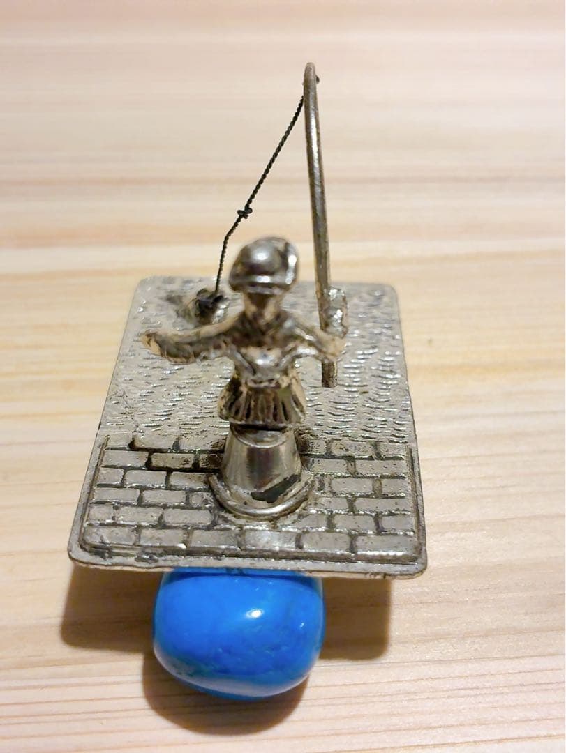 オランダHooijkaas社製、純銀835S『ミニチュア・魚釣り』ヴィンテージ