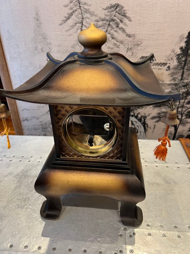 CITIZEN 利休 和風置時計 和風ランタンデザイン置時計