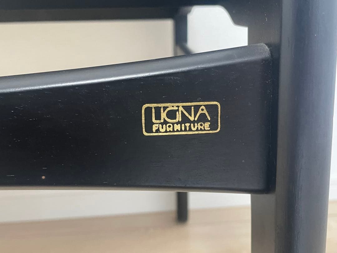 【希少・ヴィンテージ】LIGNA（リグナ）ダイニングチェア｜ブラック×グレー