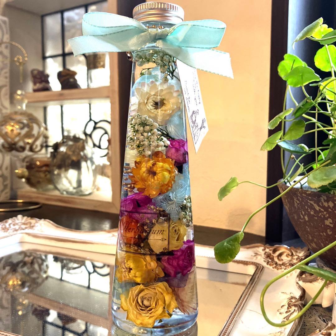 ◆ハーバリウム　213 華やかな染めバラ*.:。✿*゜¨゜テーパー