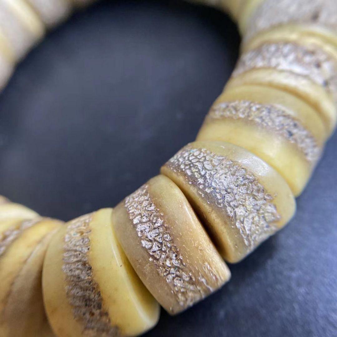 チベット 牦牛ヤク霊骨ブレスレット瞑想 法事 葬儀 お守り 厄除け 魔除け