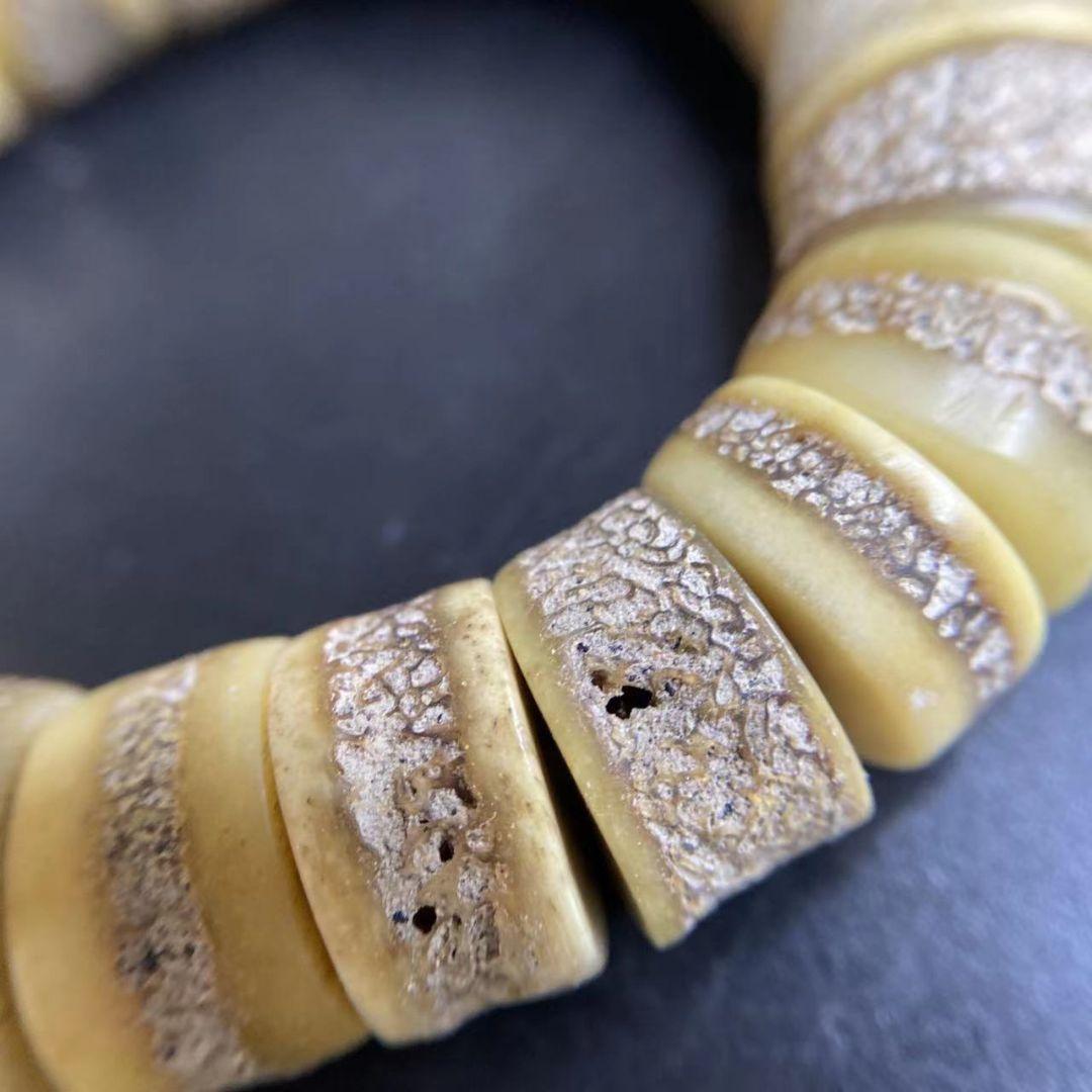 チベット 牦牛ヤク霊骨ブレスレット瞑想 法事 葬儀 お守り 厄除け 魔除け