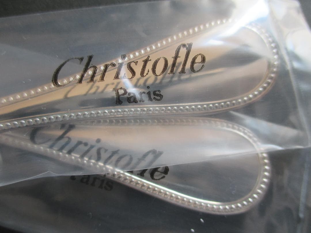 未使用品☆高級銀器クリストフルシルバー銀P　ケーキフォーク2本　人気のパール