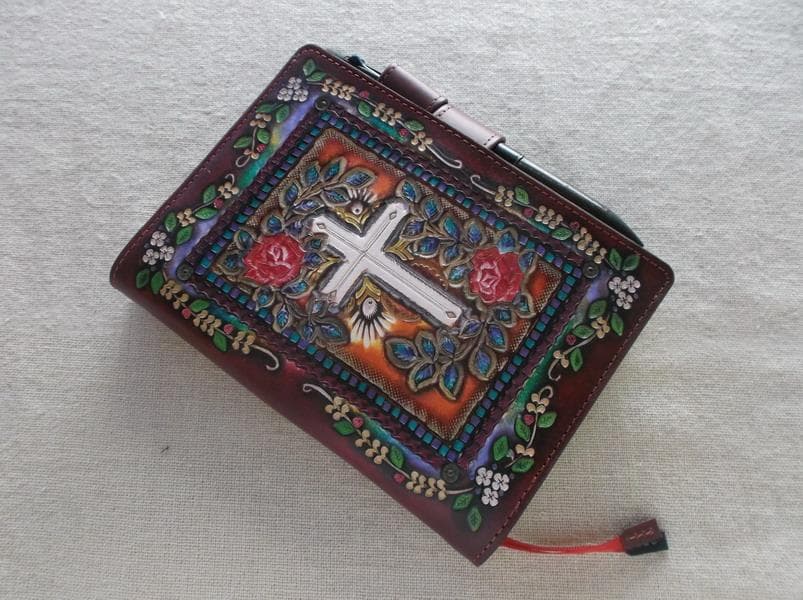 ほぼ日手帳　文庫サイズ対応 　レザー手帳カバー 刻印、拭き染め