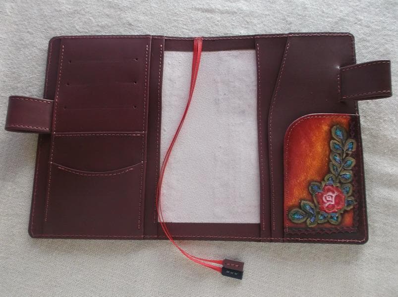 ほぼ日手帳　文庫サイズ対応 　レザー手帳カバー 刻印、拭き染め