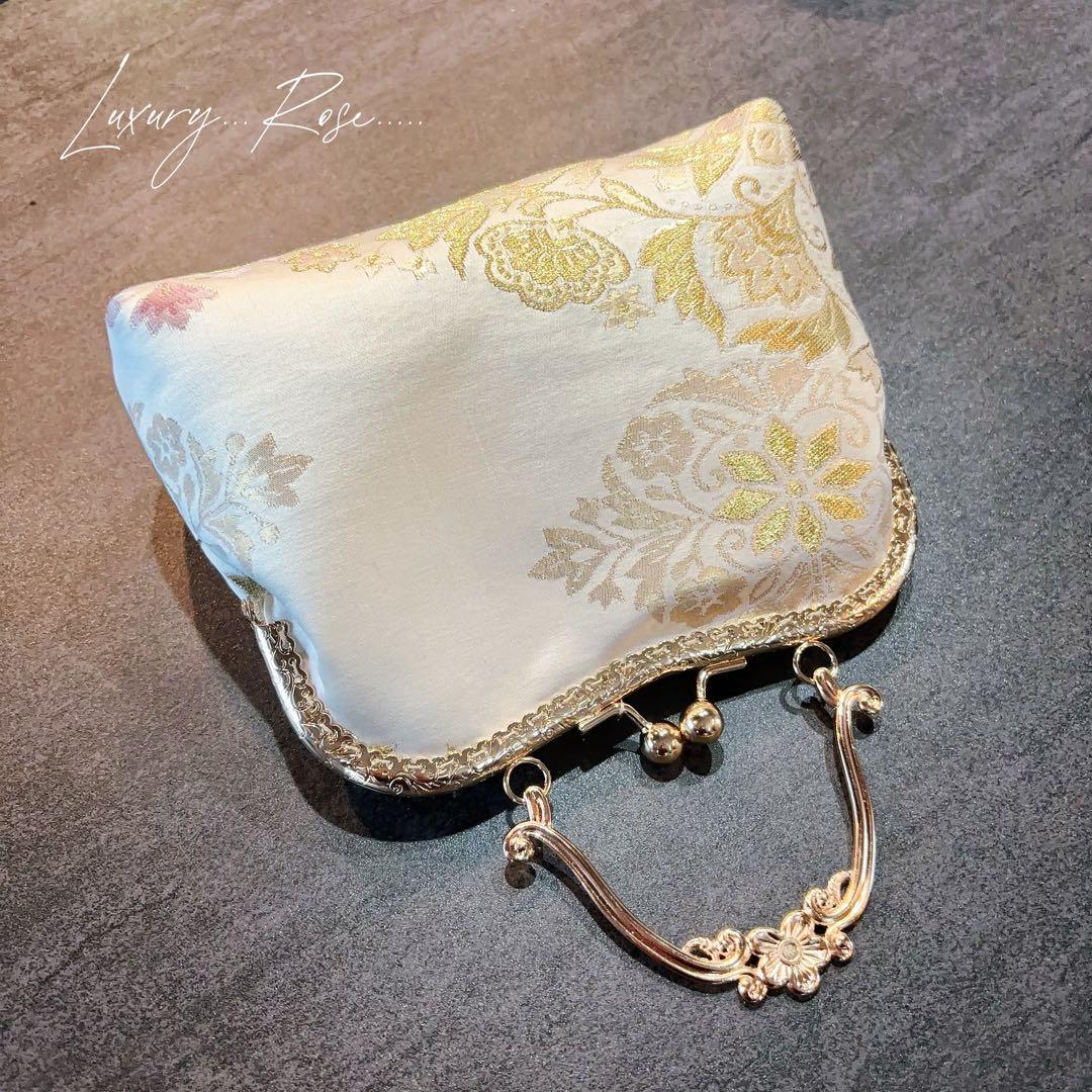 1月の数量限定じゅらく謹製『帝王紫』絹の上質な煌めき極上の京の高級西陣帯バッグ