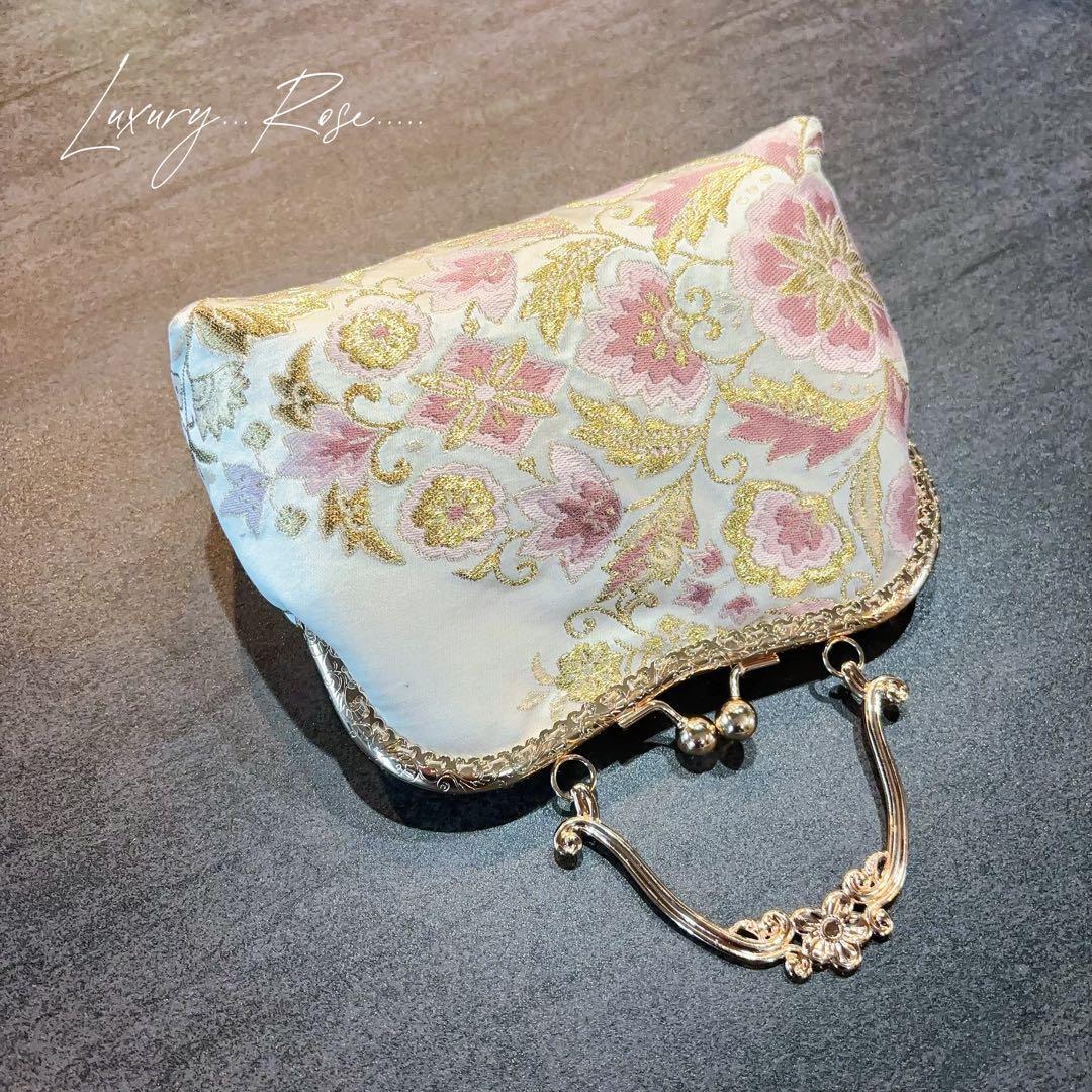 1月の数量限定じゅらく謹製『帝王紫』絹の上質な煌めき極上の京の高級西陣帯バッグ